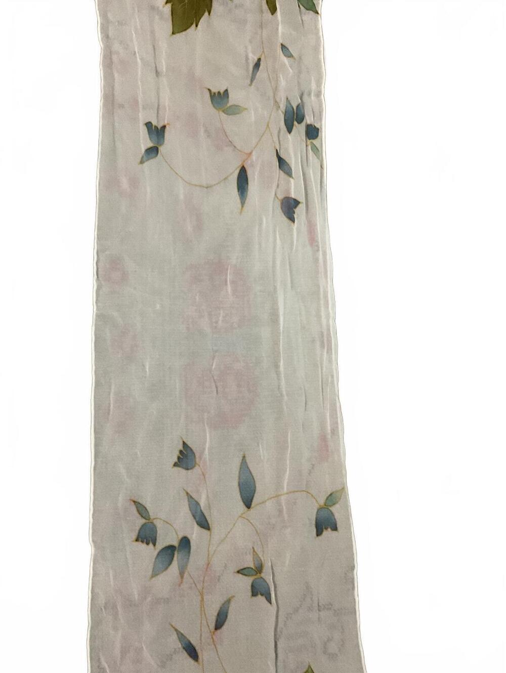 Keke 100% Silk Floral Scarf - Lightweight and Elegant - Picture 8 of 8